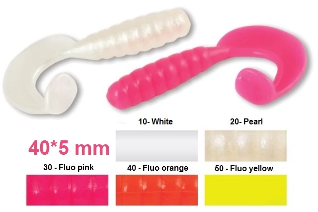 Trabucco Slurp Bait Falcetto Shad-Tail Pearl 20 db lágygumi csali