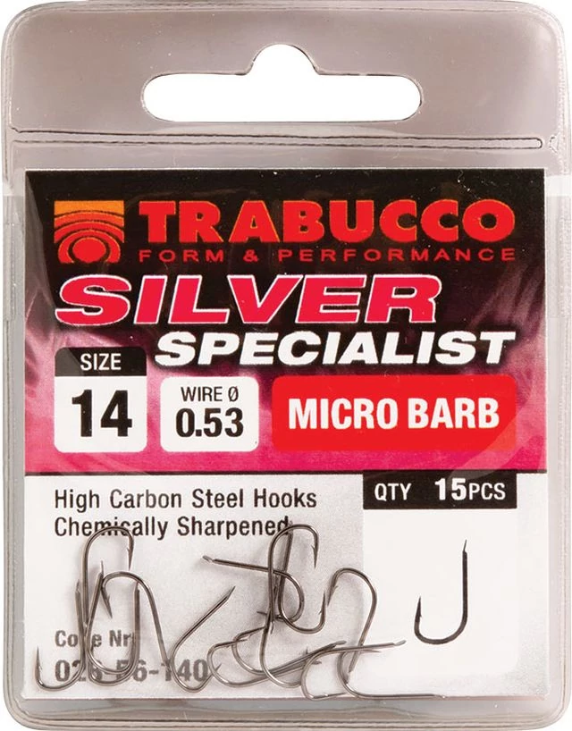 Trabucco Silver Specialist feeder horog, méret: 10