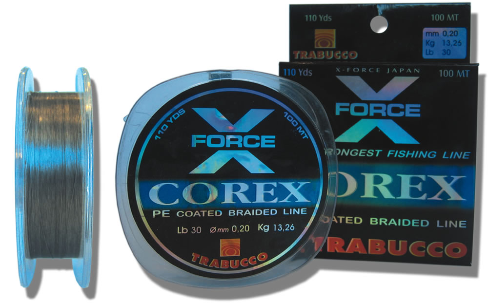 Trabucco X-Force Corex Pe Coated 100 m 0,10 mm fonott zsinór