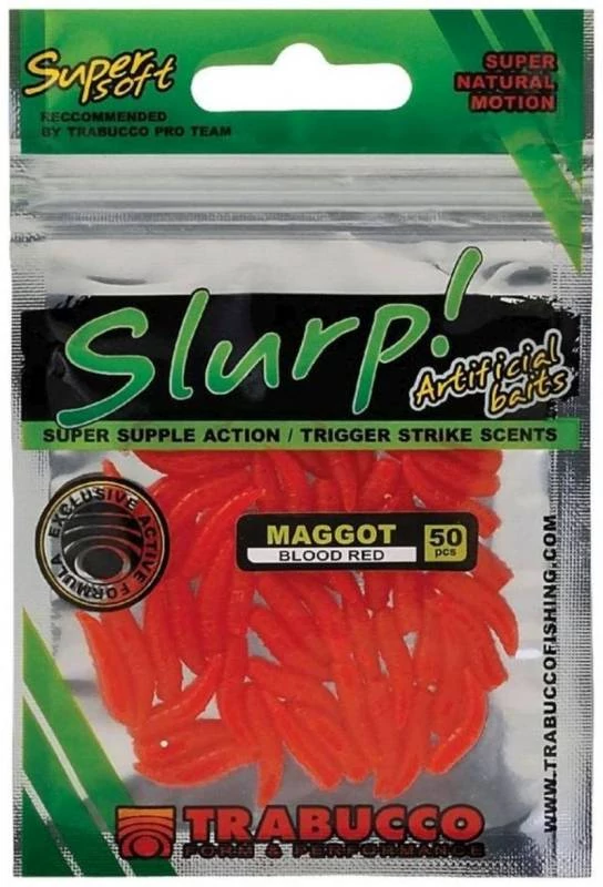 Trabucco Slurp Bait Maggot Blood Red 50 db,vérvörös műcsonti