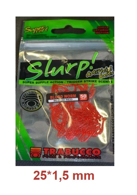 Trabucco Slurp Bait Bloodworm Blood Red 50 db műszunyoglárva