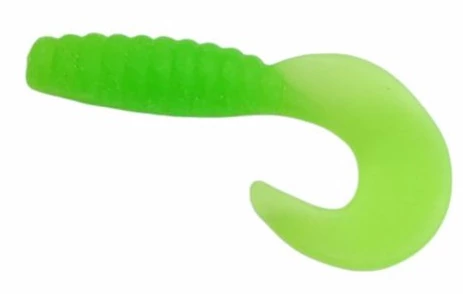 Trabucco Yummy Bait Curly Tail green chartreuse 8db plasztik csali