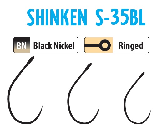 Trabucco Shinken Hooks S-35Bl Bn #4 10db szakáll nélküli horog