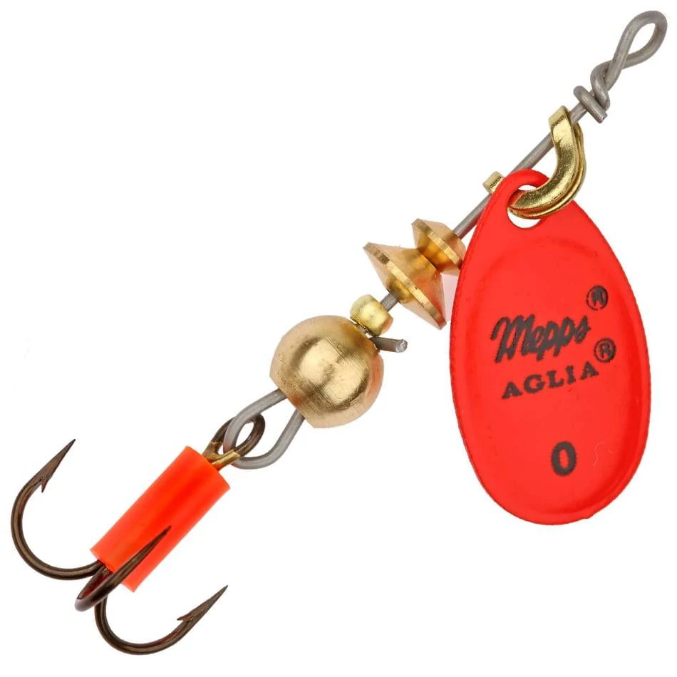 Mepps Aglia Fluo Nr.0 piros 2,5g körforgó villantó