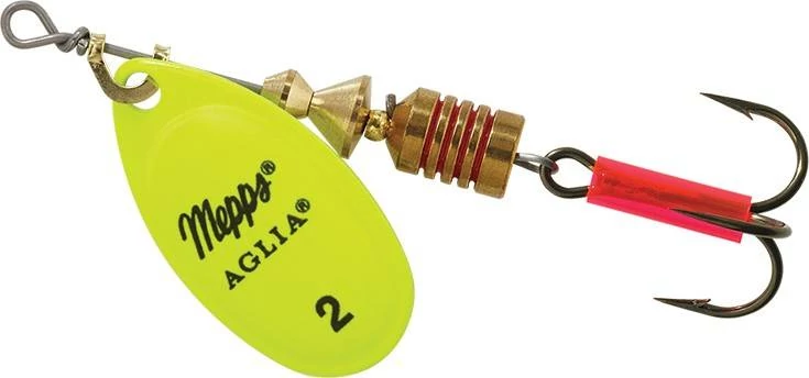Mepps Aglia Fluo Nr.2  Sárga 4,5g körforgó villantó