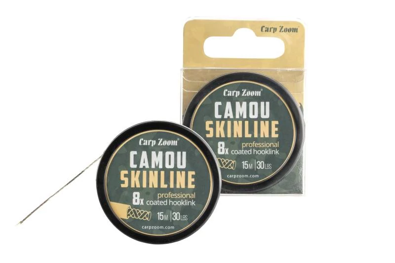 CarpZoom Camou 15m 30lb bevonatos fonott előkezsinór