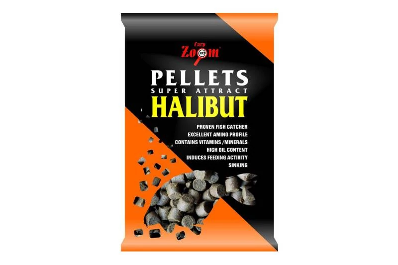 CarpZoom Fekete halibut 20mm furat nélküli etetőpellet 10kg