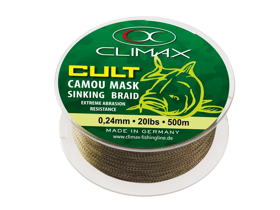 Climax Cult Carp Camou Mask Sinking Braid 1200m 0,30mm 30lb fonott zsinór