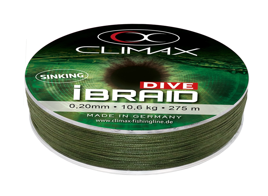 Climax iBraid Dive Sinking Olive Green 275m 0,10mm 4,1kg fonott zsinór