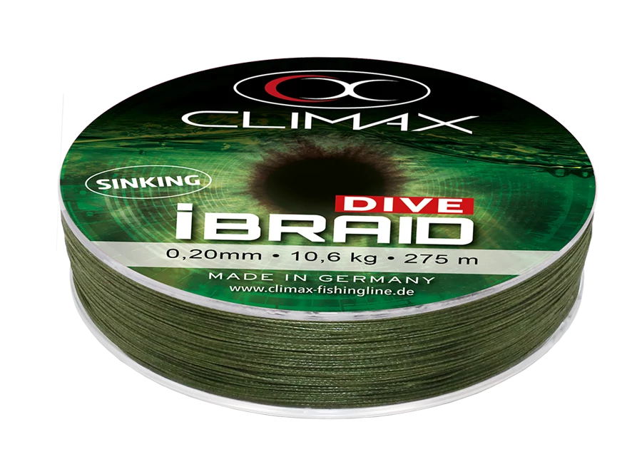 Climax iBraid Dive Sinking Olive Green 135m 0,08mm 3,2kg fonott zsinór