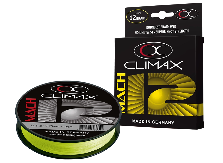 Climax Mach X12 Fluo Yellow 135m 0,15mm 8,3kg  fonott zsinór