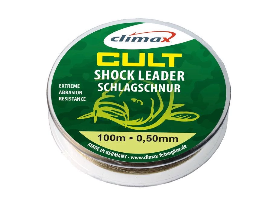 Climax Cult Carp Shock Leader 100m 0.60mm 45lb 20.3kg Camouflage pontyozó előkezsinór