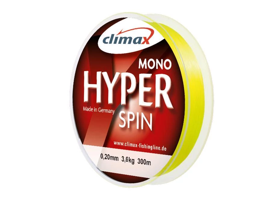 Climax Hyper Spinning Fluo Yellow 150m 0.22mm fluorocarbon bevonatos monofil zsinór