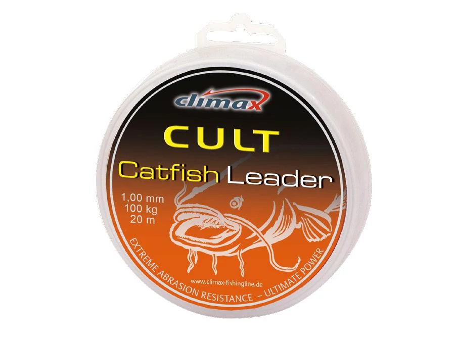 Climax Cult Catfish Heavy Braid Leader 20m 1.00mm 100kg Grey fonott előkezsinór