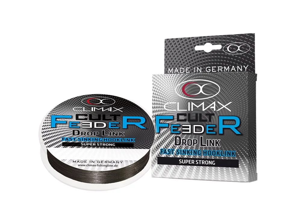 Climax Cult Feeder Fast Sinking Braid Droplink 10m 0.24mm 11.8kg Dark Grey fonott előkezsinór