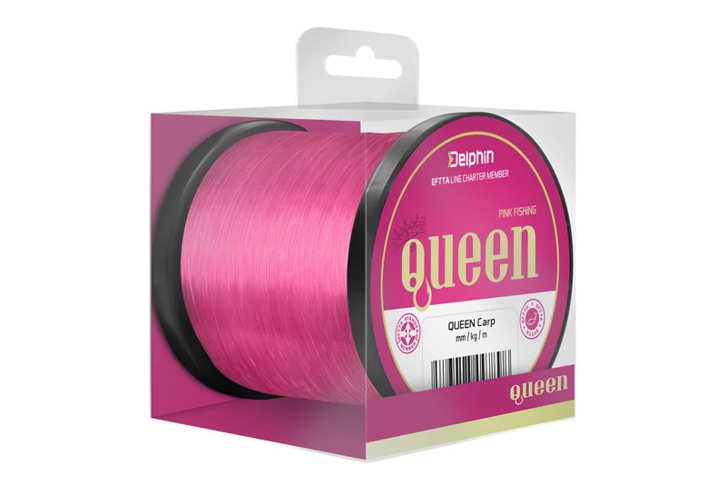 Delphin QUEEN Carp rózsaszín 0,35mm 9,1kg 1100m monofil zsinór