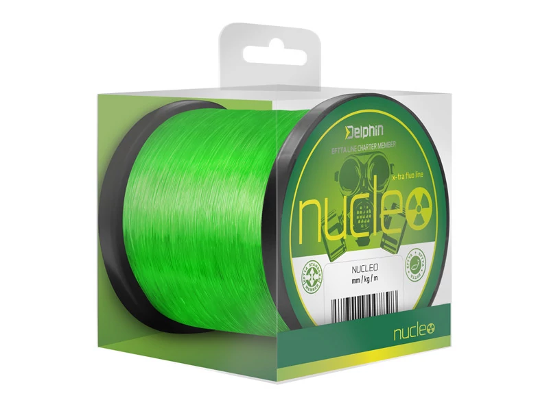 Delphin NUCLEO fluo zöld 0,35mm 10,4kg 15000m pontyozó zsinór