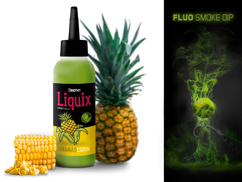 Delphin D SNAX LiquiX 100ml Kukorica-Ananász fluo dip