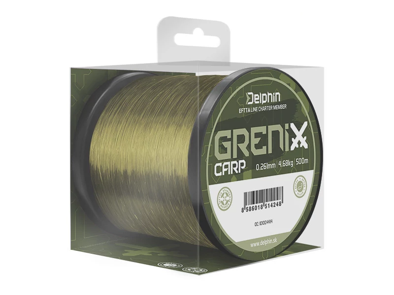 Delphin GRENIX Carp zöld 0,261mm 4,68kg 500m monofil zsinór