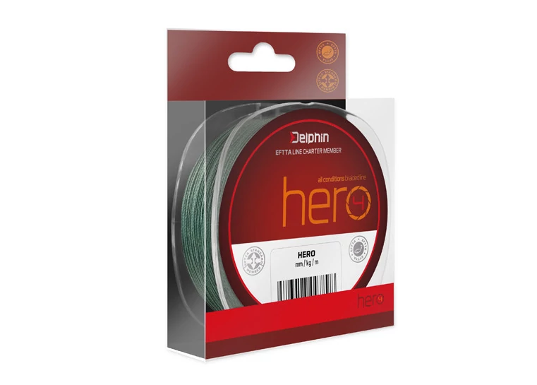 Delphin HERO 4 zöld 0,50mm 41,7kg 117m fonott zsinór