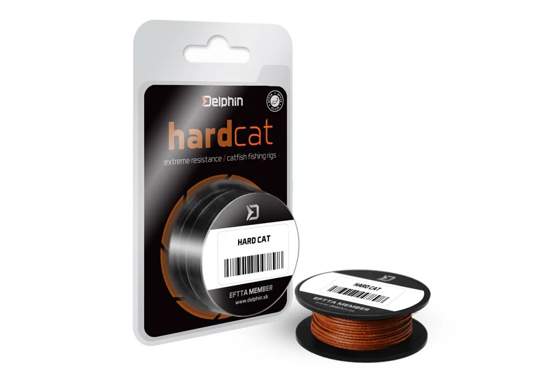 Delphin HARD CAT vörösbarna 0,80mm 78,2kg 10m harcsázó fonott előkezsinór