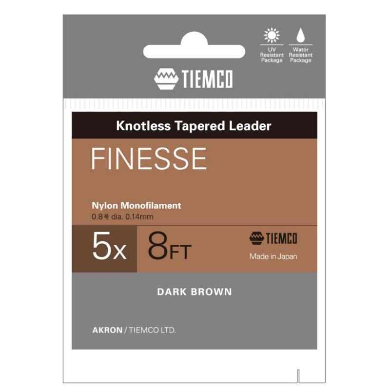 Tiemco Finesse Tapered Leader 8ft 4X vékonyodó legyező előkezsinór
