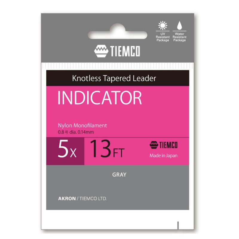 Tiemco Indicator Tapered Leader 13ft 4X vékonyodó legyező előkezsinór