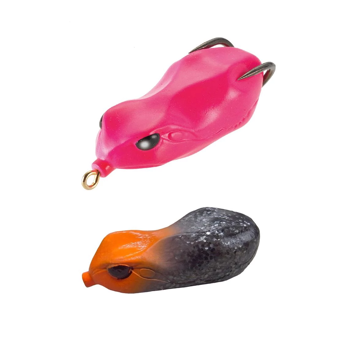 Tiemco Vajra Frog FRG-60 6cm 19 Orange Head/Smoke Glitter gumibéka