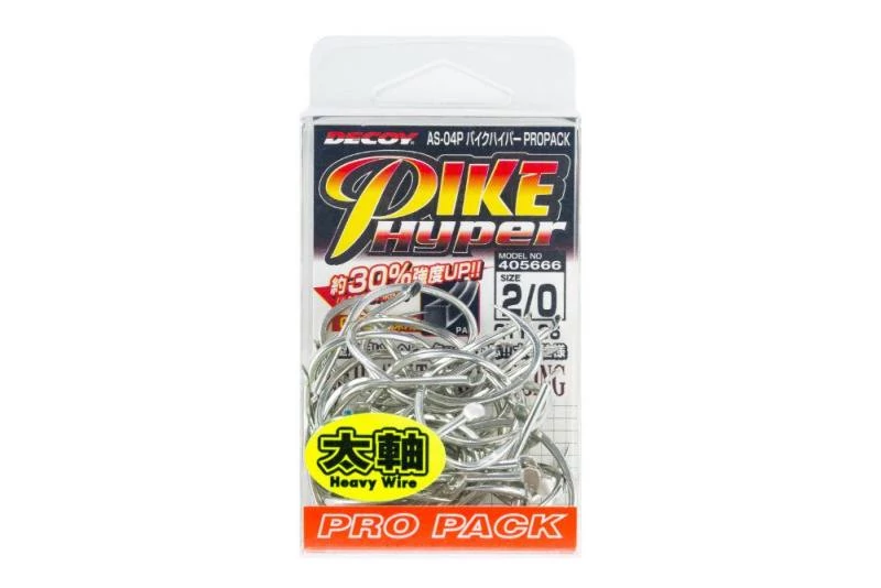 Decoy AS-04P Pike Hyper Pro Pack #2/0 egyágú horog 36 db/csg