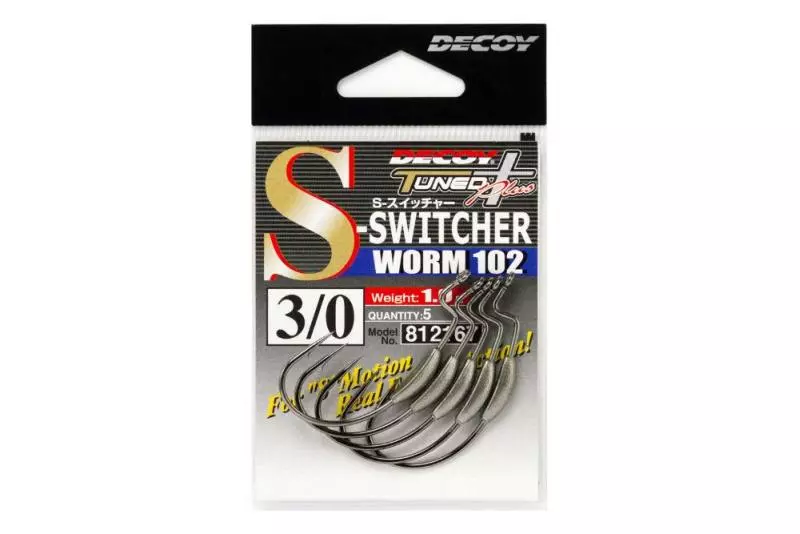 Decoy Offset Worm 102 S-Switcher #3/0 1,0gr súlyozott horog 5 db/csg