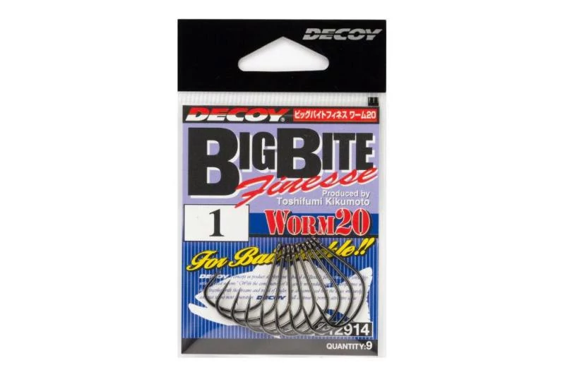 Decoy Worm 20 Big Bait Finesse 2 egyágú horog 9 db/csg
