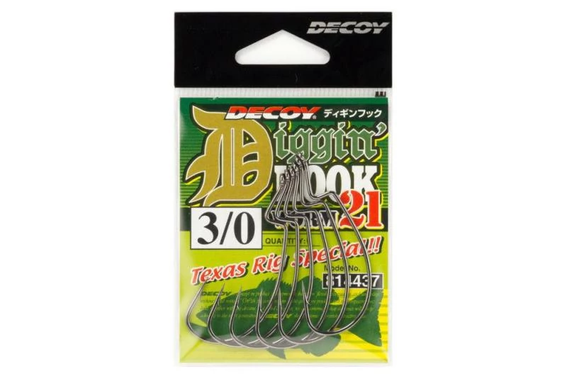 Decoy Offset Worm 21 Diggin Hook 2/0 horog 7 db/csg