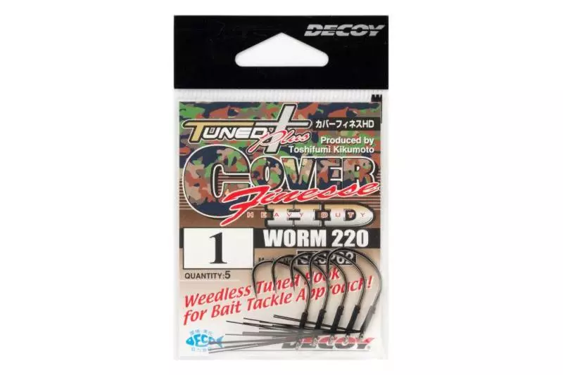 Decoy Worm 220 Cover Finesse HD 1/0 bokorugró horog 5 db/csg