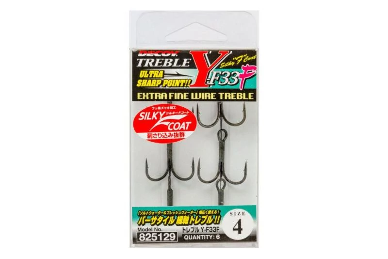 Decoy Y-F33F Extra Fine Wire #1/0 hármas horog 6 db/csg
