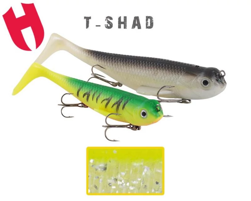 Herakles T-Shad 12cm Chartreuse Bloody gumihal 2 db/csg