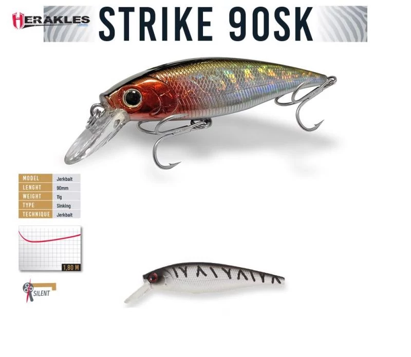 Herakles Strike 90SK 9cm 11gr Bandit Tiger wobbler