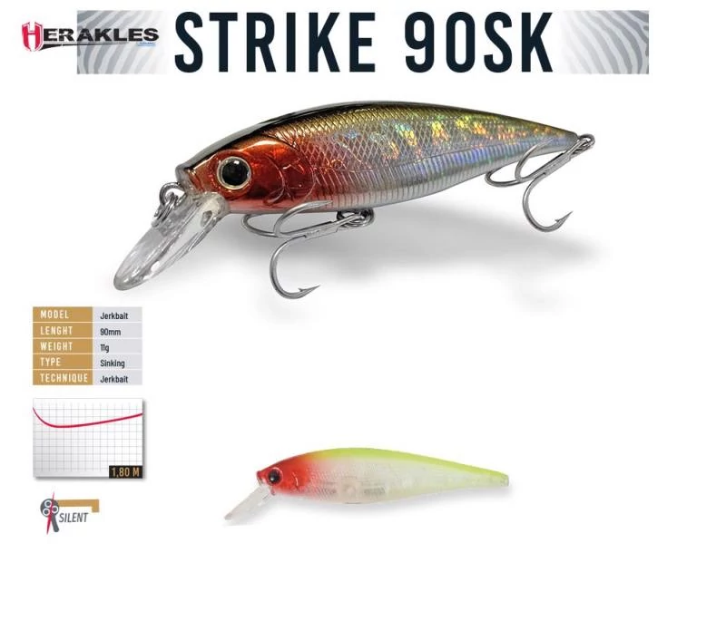 Herakles Strike 90SK 9cm 11gr Clown wobbler