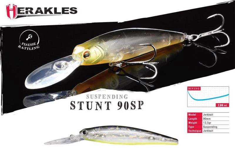 Herakles Stunt 90SP 9,0cm 12,5gr Ghost Reaction Shad wobbler