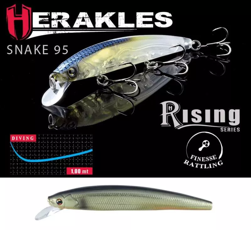 Herakles Snake 95SP 9,5cm 9gr Smoke Gold wobbler
