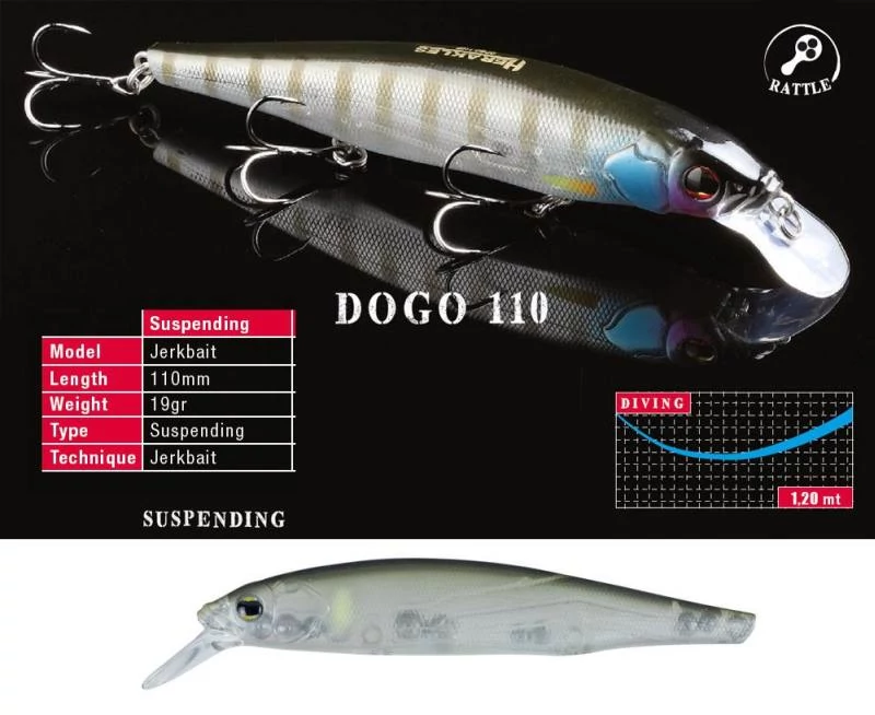 Herakles Dogo 110SP 11cm 19gr Ghost Ayu wobbler