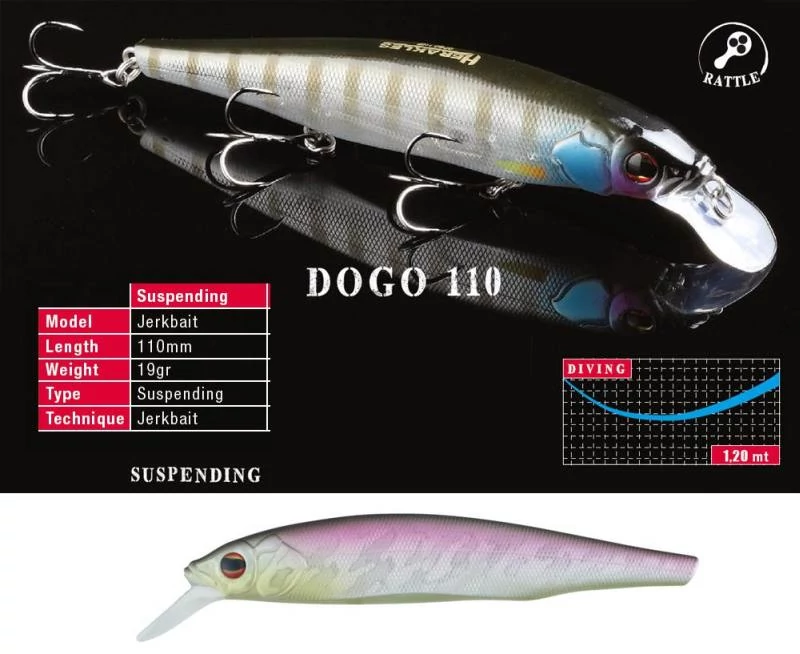 Herakles Dogo 110SP 11cm 19gr Matt Sunny wobbler