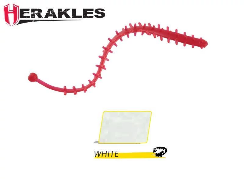 Herakles Tremors Worm 6,8cm White lágy műcsali 8 db/csg