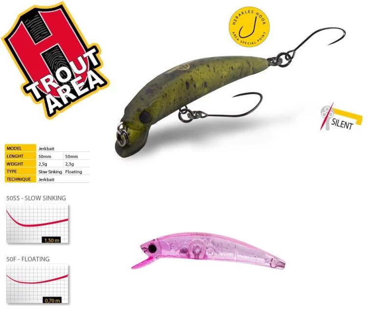 Herakles Teser 50F 5,0cm 2,3gr Ghost Chic wobbler