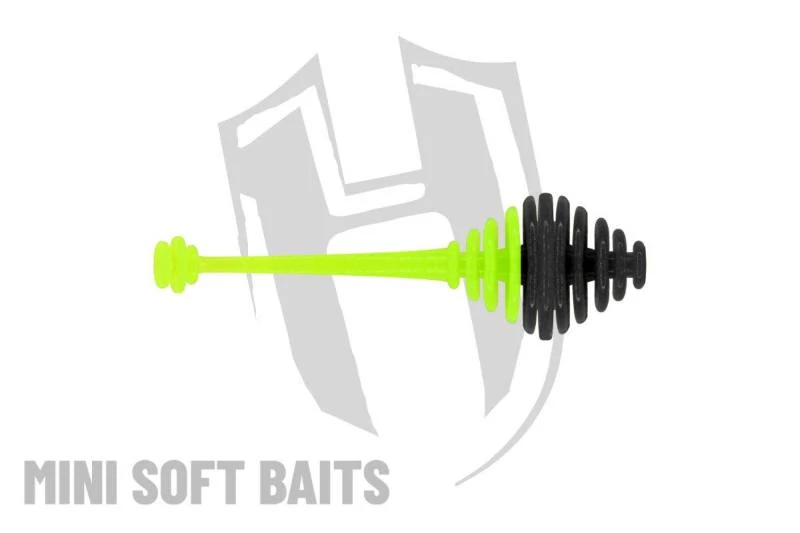 Herakles Ringo Tail 50mm CRAB Black Chartreuse lágy műcsali 14 db/csg