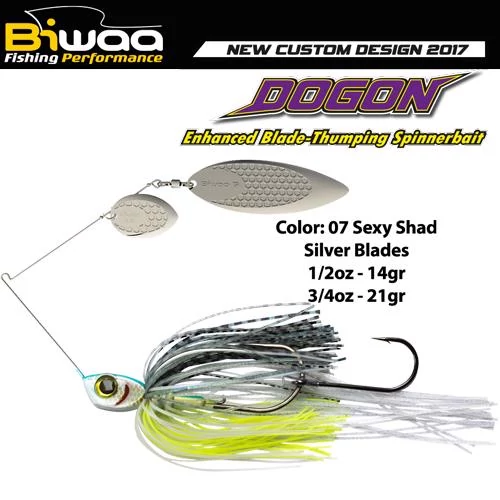 Biwaa Spinnerbait Dogon 1/2oz 14g 07 Sexy Shad-Silver Blades spinnerbait