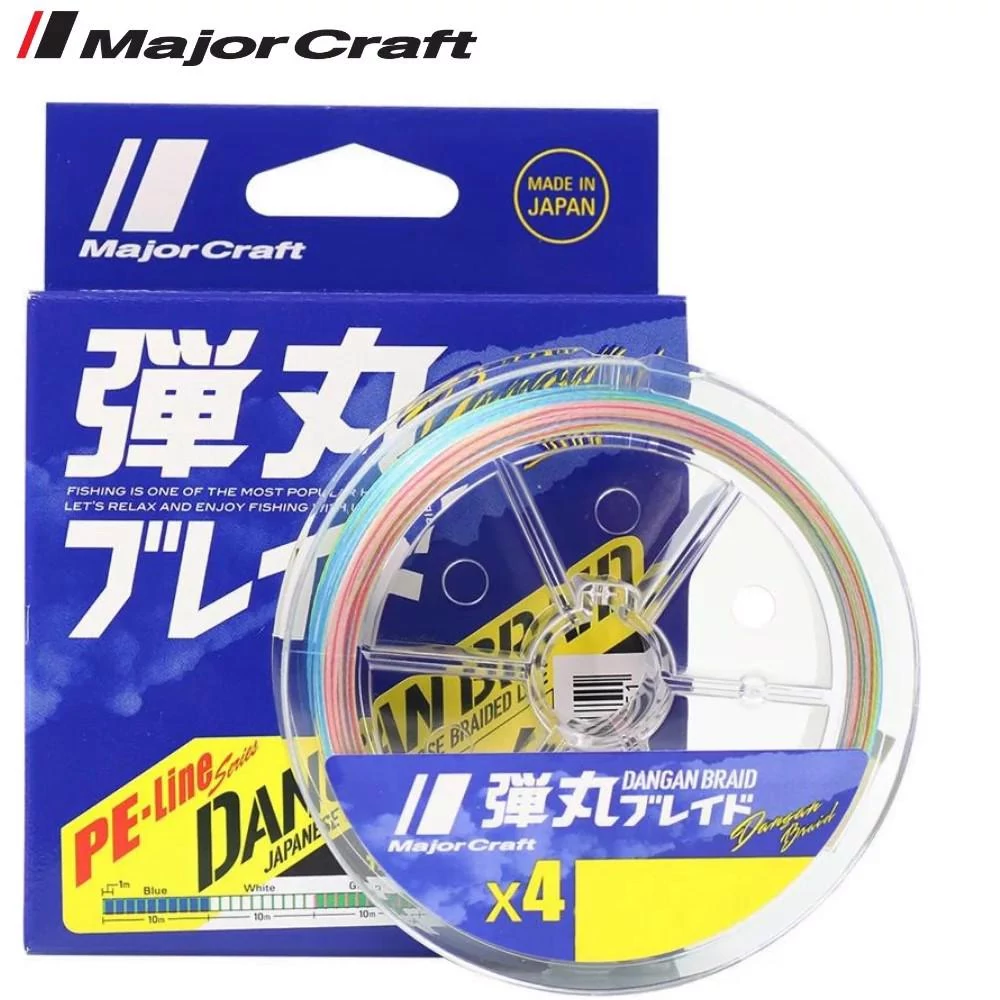 Major Craft Dangan Braid X4 150m 0,15mm 8,6kg #1.2 Multicolor fonott zsinór