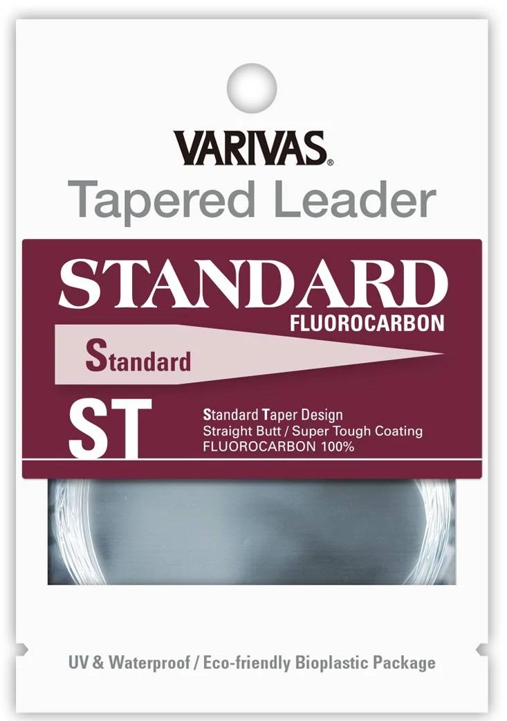 Varivas Tapered leader standard ST fluorocarbon 5X 9ft 0,16mm-0,50mm, vékonyodó legyező előkezsinór