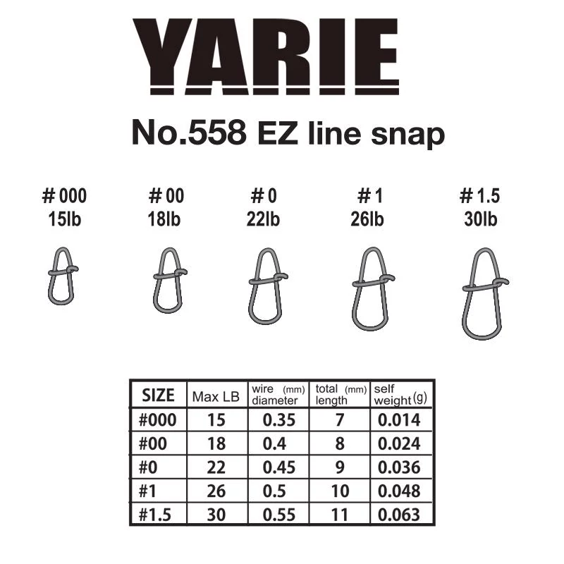 Yarie 558 Ez Line Snap 26LB #1 kapocs