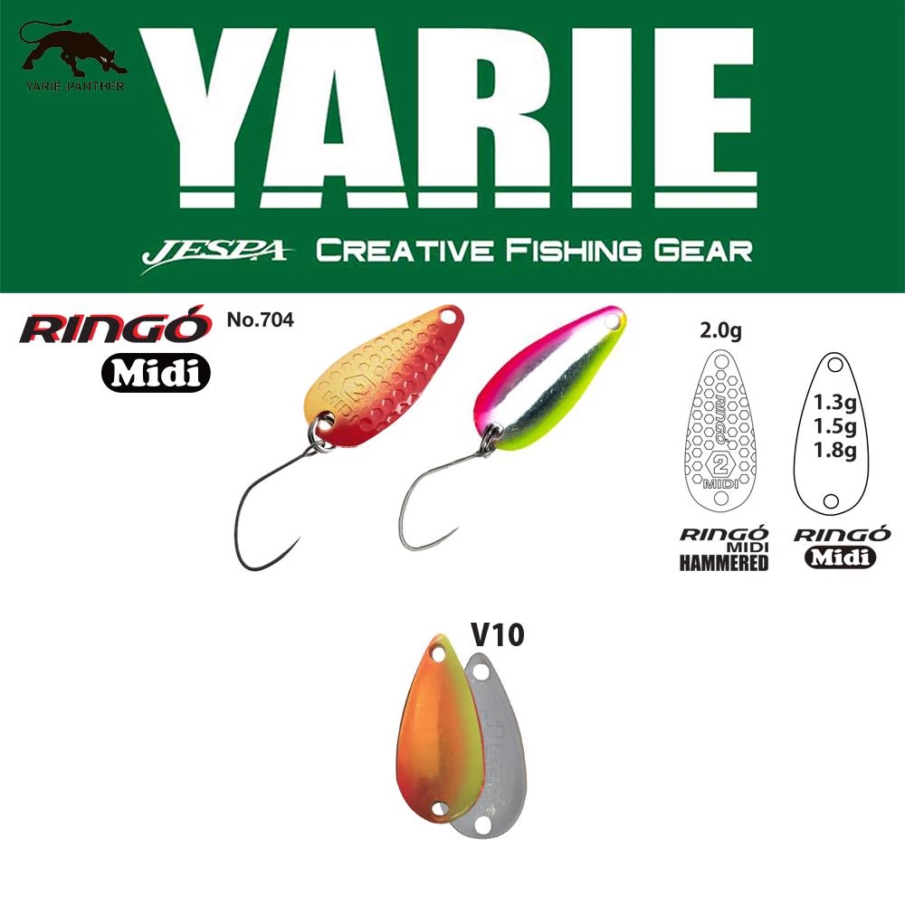 Yarie 704 Ringo Midi 1,5gr V10 Mix Orange kanál villantó