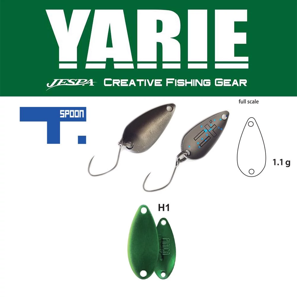 Yarie 706 T-Spoon 1,1gr H1 Green Metallic kanál villantó